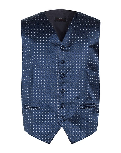 NINO SALZANO Waistcoat Blue 100% Silk