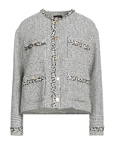 PINKO Jacket Ivory 62% Cotton, 12% Other Fibres, 10% Acrylic, 8% Polyamide, 8% Polyester