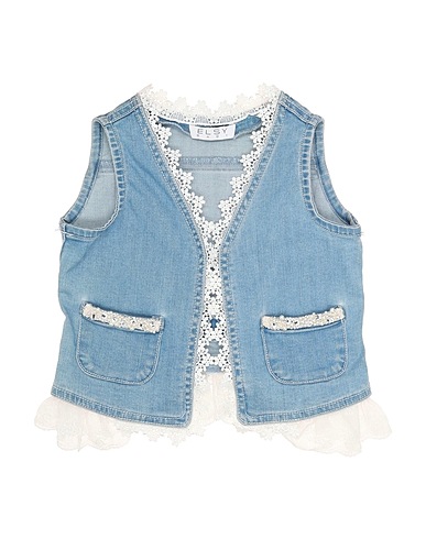 ELSY Weste Blau 77% Baumwolle, 21% Polyester, 2% Elastan
