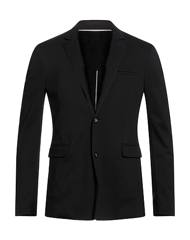 PAOLO PECORA Blazer Black 56% Viscose, 36% Polyamide, 8% Elastane