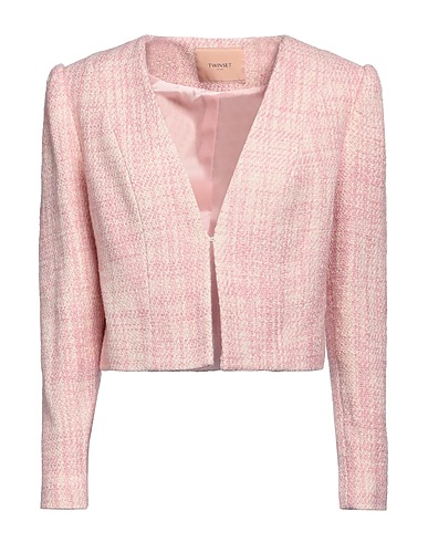 TWINSET Blazer Light pink 78% Cotton, 18% Acrylic, 4% Polyamide