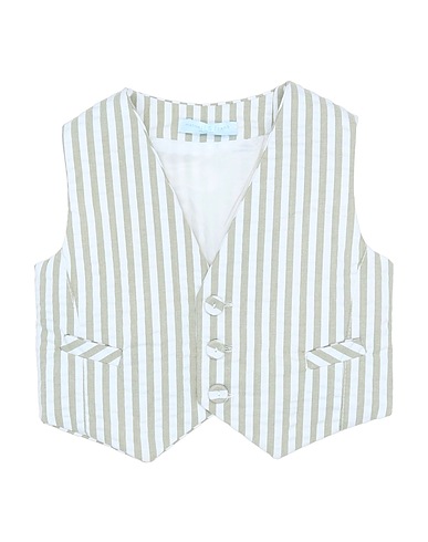 MANUELL & FRANK Suit vest Sage green 97% Cotton, 3% Elastane