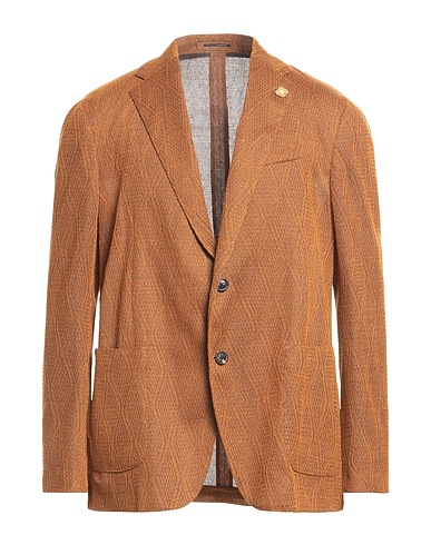 LARDINI Blazer Camel 54% Linen, 46% Polyamide
