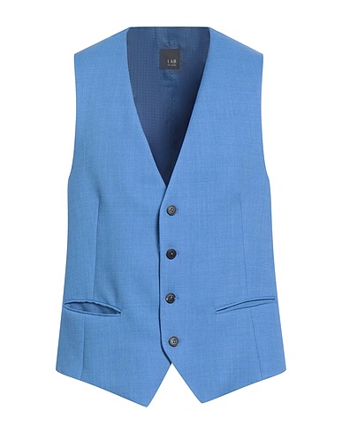 LAB. PAL ZILERI Waistcoat Light blue 100% Wool