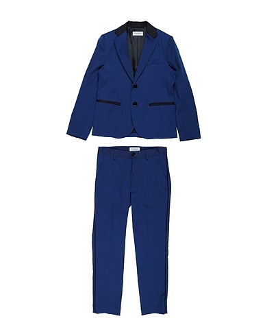 PAOLO PECORA Suits Midnight blue 51% Cotton, 46% Polyester, 3% Elastane