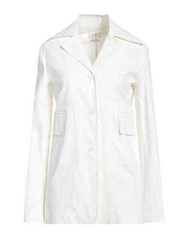 QUIRA Blazer White 57% Linen, 41% Viscose, 2% Elastane
