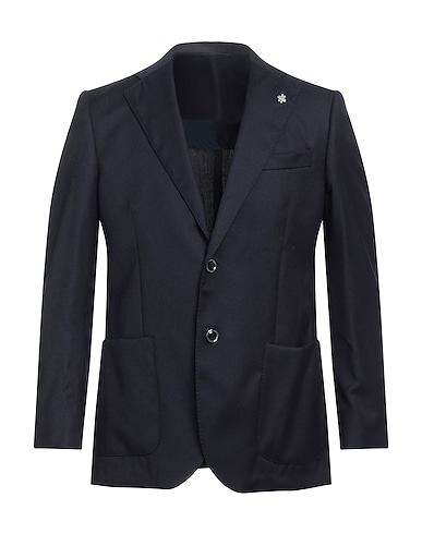 LUBIAM Blazer Midnight blue 100% Virgin Wool