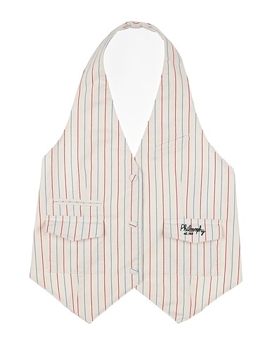 PHILOSOPHY di LORENZO SERAFINI Waistcoat White 100% Cotton