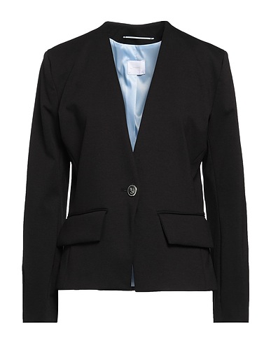 MERCI ITALIA Jackett Schwarz 52% Baumwolle, 40% Nylon, 5% Andere Fasern, 3% Elastan