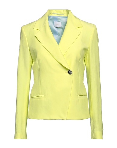 MERCI ITALIA Blazer Lime green 77% Viscose, 23% Linen