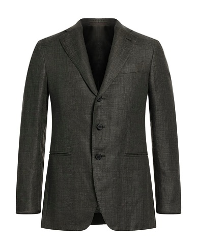 CARUSO Blazer Military green 58% Linen, 42% Wool