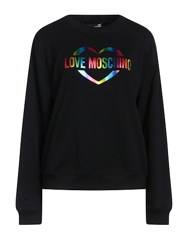 LOVE MOSCHINO Sweatshirt Black 95% Cotton, 5% Elastane