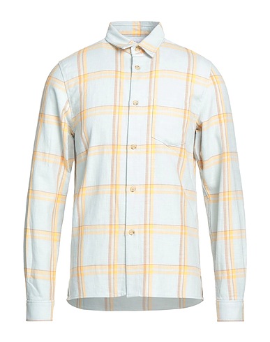 JOHN ELLIOTT Checked shirt Sky blue 100% Cotton
