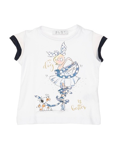 ELSY T-shirt Bianco 95% Cotone, 5% Elastan