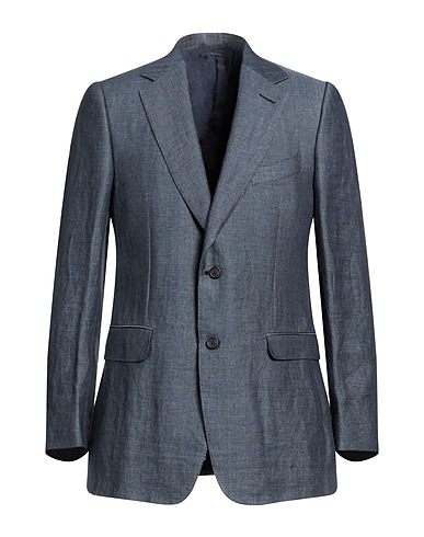 DUNHILL Blazer Navy blue 100% Linen