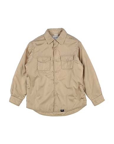 ASPESI Solid colour shirt Sand 100% Polyamide