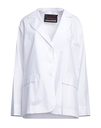 COLLECTION PRIVĒE? Blazer White 100% Cotton