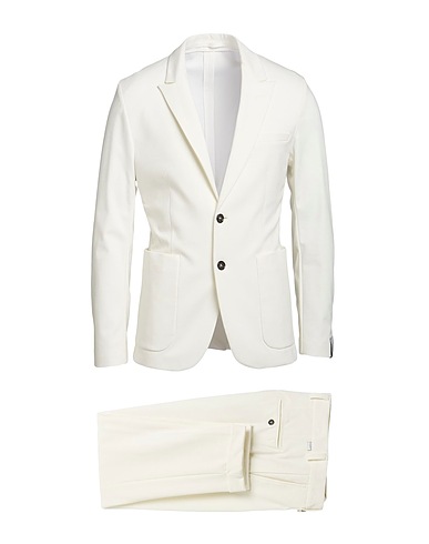 PAOLO PECORA Suits White 56% Viscose, 36% Polyamide, 8% Elastane