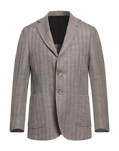 SARTITUDE Napoli Blazer Khaki 58% Virgin Wool, 42% Linen