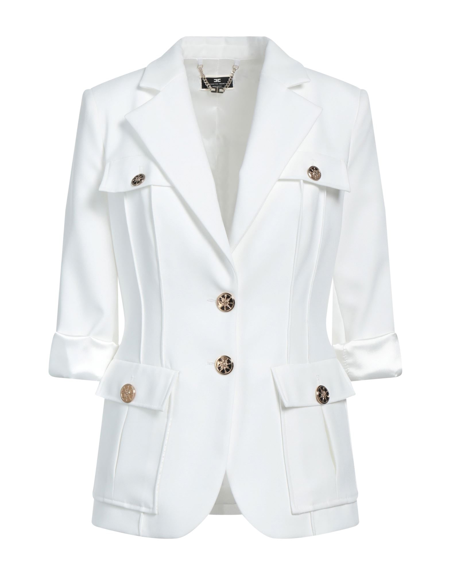 オールインワン・サロペット ELISABETTA FRANCHI Woman Jumpsuits Ivory KT54S DK6 ELISABETTA FRANCHI Elegant ivory jumpsuit for women with