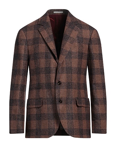 BRUNELLO CUCINELLI Blazer Brown 58% Alpaca wool, 27% Wool, 15% Polyamide