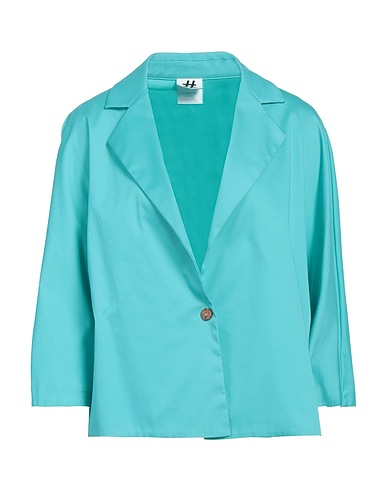 #HASHTAGMART Blazer Turquoise 97% Cotton, 3% Elastane