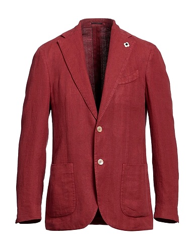 LARDINI Blazer Brick red 100% Textile fibres
