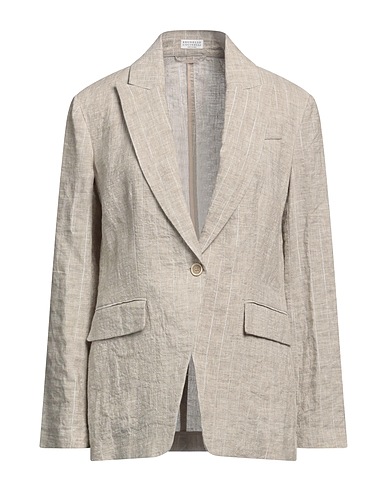 BRUNELLO CUCINELLI テーラードジャケット ライトグレー リネン 100%