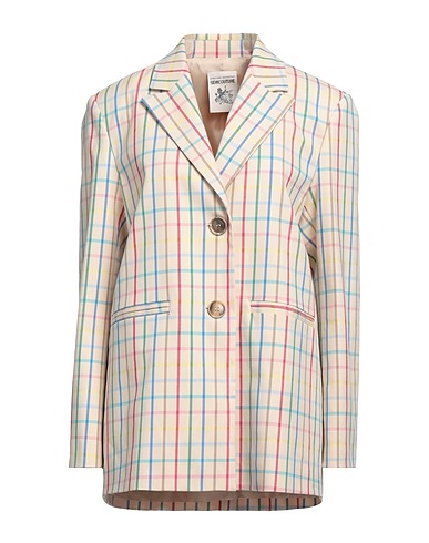 SEMICOUTURE Blazer Beige 65% Cotton, 32% Polyamide, 3% Elastane, Polyester