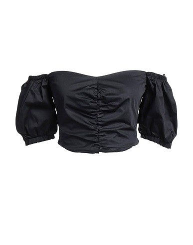 KAOS Top spalle scoperte Nero 100% Cotone