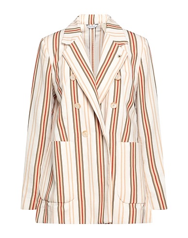 MANUEL RITZ Giacca Beige 90% Viscosa, 10% Poliestere