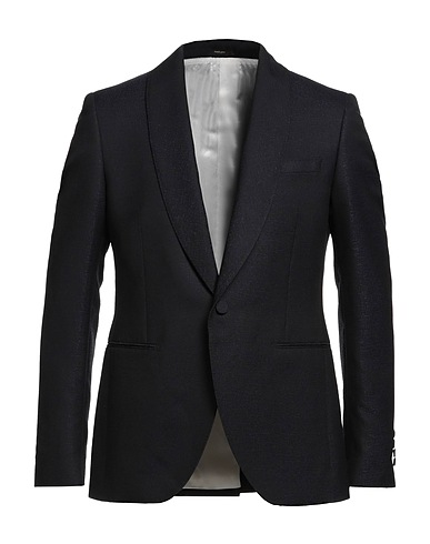 PAOLONI Blazer Midnight blue 95% Virgin Wool, 5% Elastane