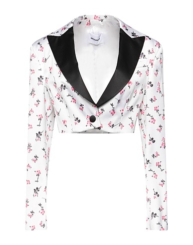 BROGNANO Blazer White 51% Cotton, 44% Viscose, 5% Elastane