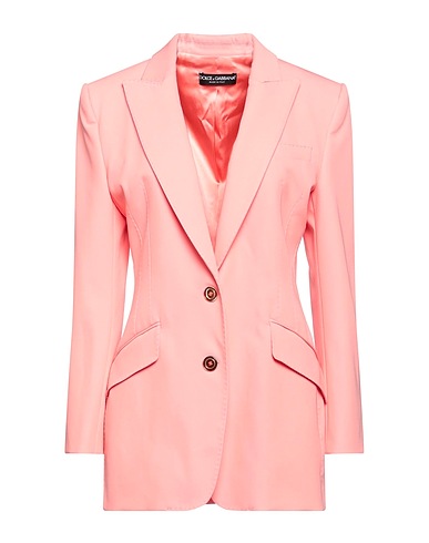 DOLCE&GABBANA Blazer Salmon pink 57% Polyester, 35% Viscose, 8% Elastane