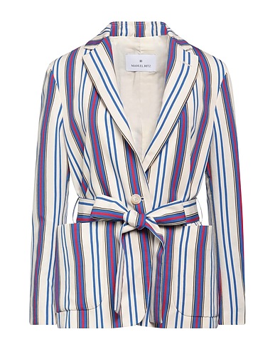 MANUEL RITZ Blazer White 90% Viscose, 10% Polyester