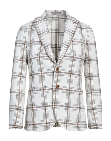 PAOLONI Blazer Ivory 55% Virgin Wool, 35% Cotton, 10% Polyamide