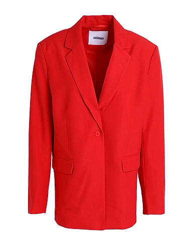 MINIMUM Blazer Red 81% Polyester, 15% Viscose, 4% Elastane