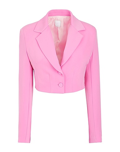 8 by YOOX Giacca CROPPED BLAZER
 Rosa 97% Poliestere, 3% Elastan