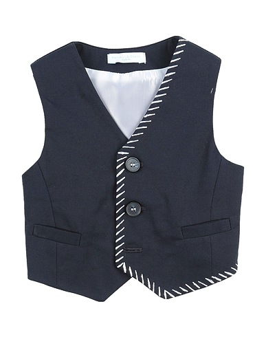 MANUELL & FRANK Waistcoat Midnight blue 98% Cotton, 2% Elastane