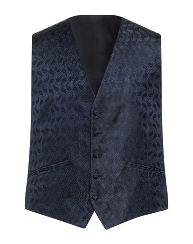 MANUEL RITZ Waistcoat Midnight blue 100% Polyester