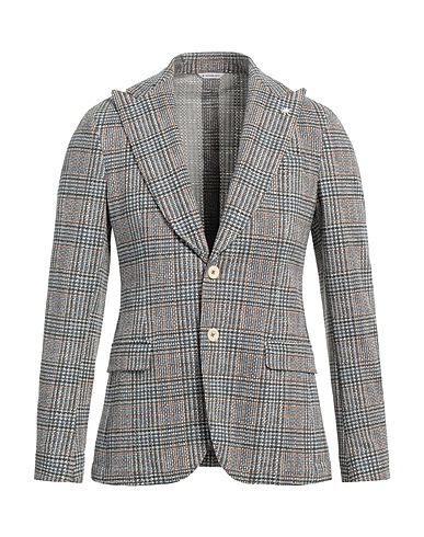 MANUEL RITZ Blazer Slate blue 80% Cotton, 17% Polyester, 3% Elastane