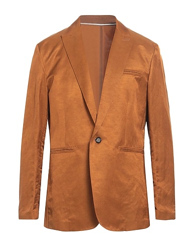 PAOLO PECORA Blazer Camel 41% Linen, 31% Cotton, 28% Viscose