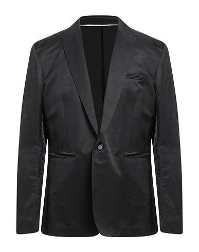 PAOLO PECORA Blazer Black 41% Linen, 31% Cotton, 28% Viscose