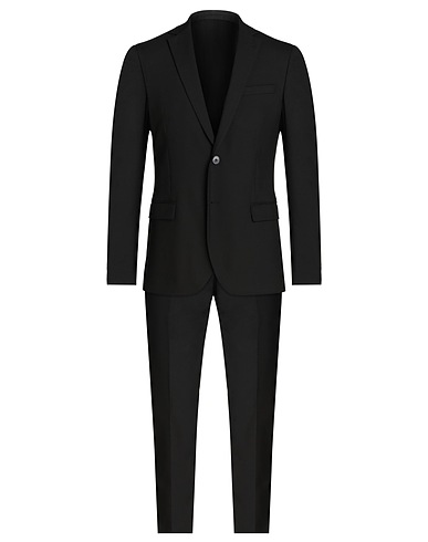 MANUEL RITZ Suits Black 64% Polyester, 34% Viscose, 2% Elastane