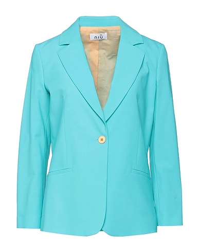 NIŪ Blazer Turquoise 53% Polyester, 43% Virgin Wool, 4% Elastane