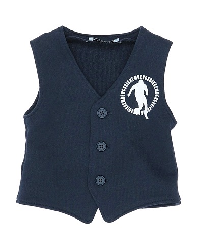 BIKKEMBERGS Waistcoat Midnight blue 100% Cotton