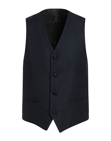 ALESSANDRO GILLES Waistcoat Midnight blue 70% Polyester, 30% Wool