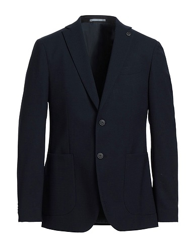 MICHAEL KORS MENS Blazer Midnight blue 54% Polyester, 44% Wool, 2% Elastane