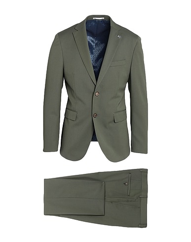 MICHAEL KORS MENS Suits Military green 51% Polyester, 42% Wool, 7% Elastane