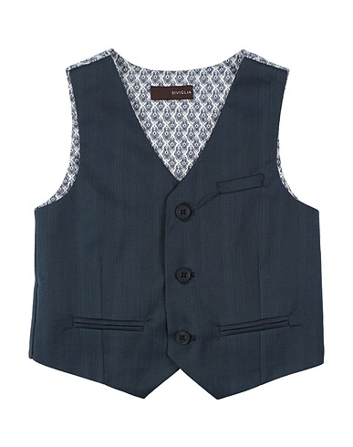 SIVIGLIA Waistcoat Midnight blue 81% Polyester, 19% Viscose, Cotton